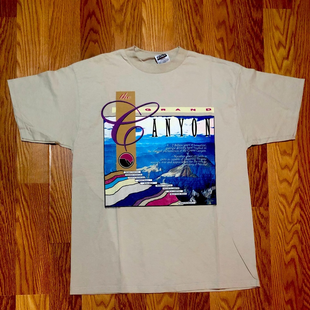 Grand Canyon beige Teltex t-shirt double stitched size XL IN NEW CONDITION